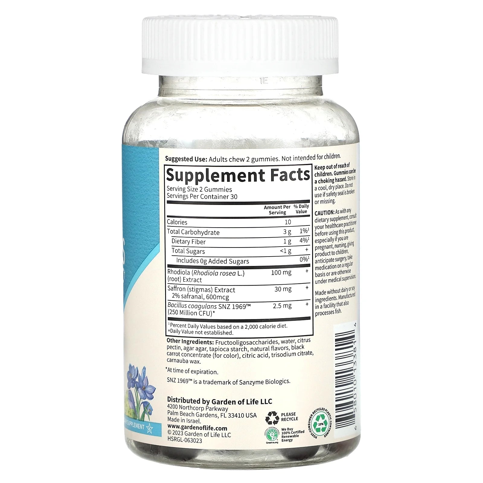 Garden of Life - Herbals Stress Relief Gummies - Berry Flavor, 60 Gummies