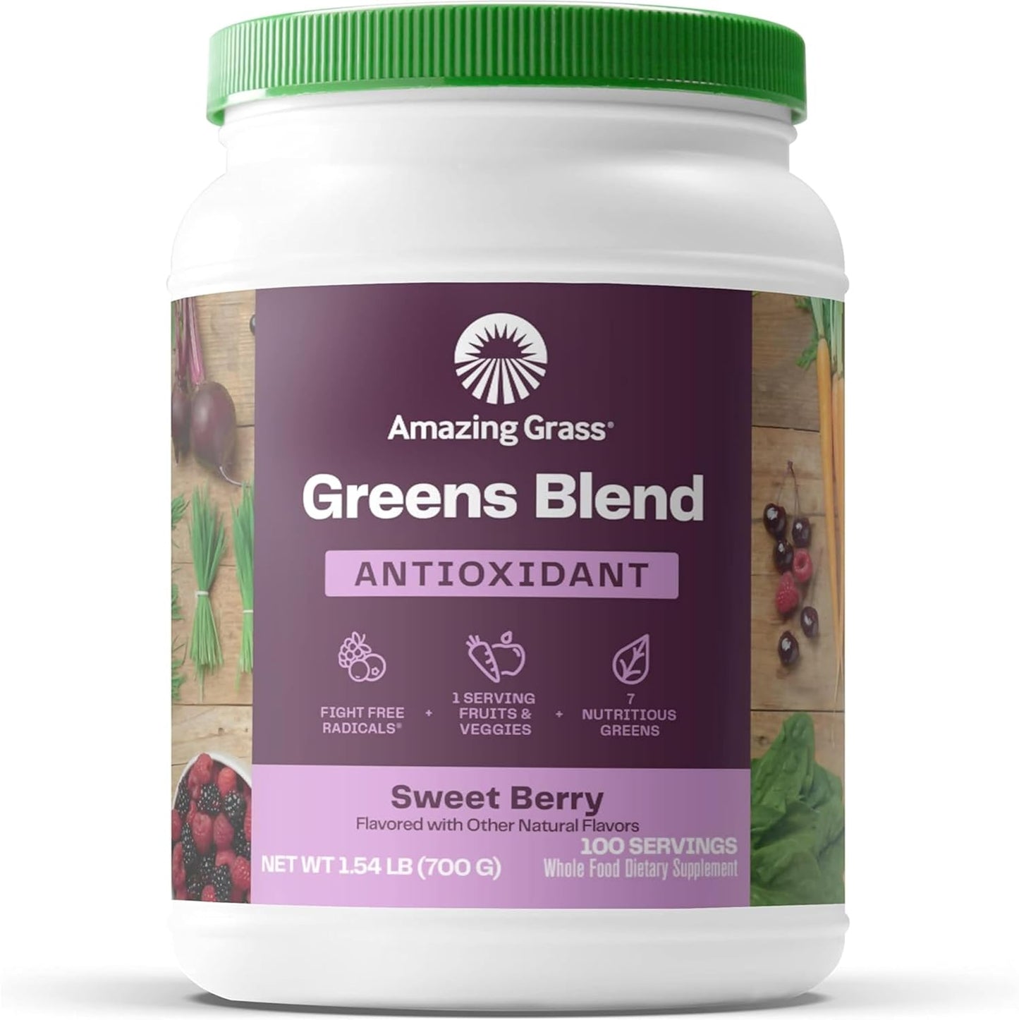 Amazing Grass - Greens Superfood Powder: Greens Powder with Digestive Enzymes & Probiotics, Organic Spirulina, Chlorella, and Beet Root Powder, Chocolate,