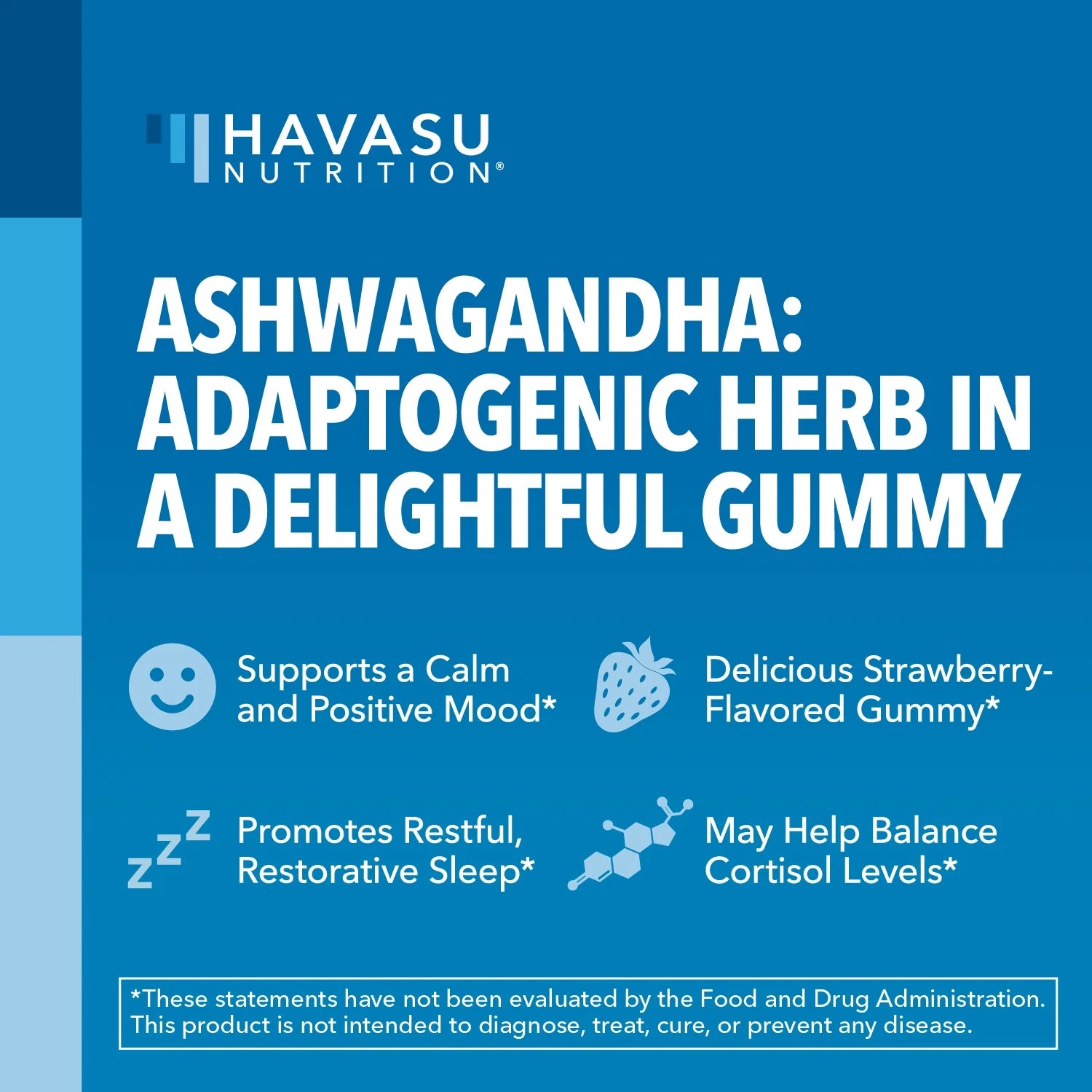 Havasu - Ashwagandha Gummies, Stress Relief for Adults - Vegan Gummies, 60 Gummies