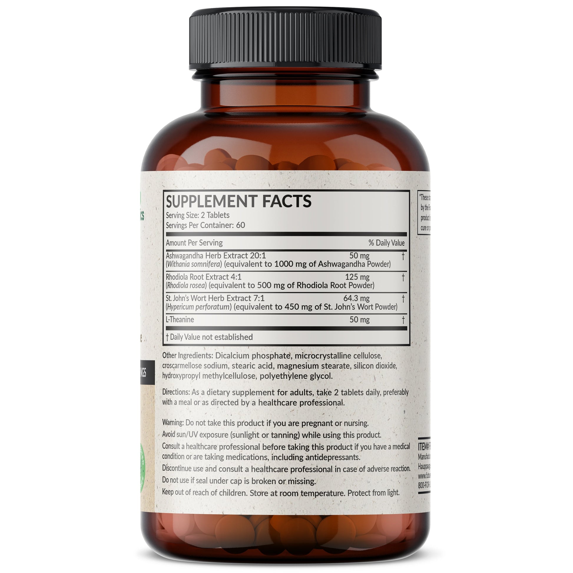 Futurebiotics - Chill Pill + Ashwagandha - Serving Stress & Mood Support - Non-Gmo, 120 Vegetarian Tablets