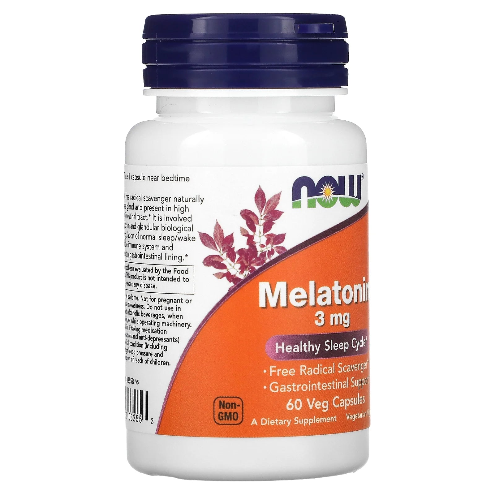 NOW Foods - Melatonin 3Mg - 60 Veg Capsules