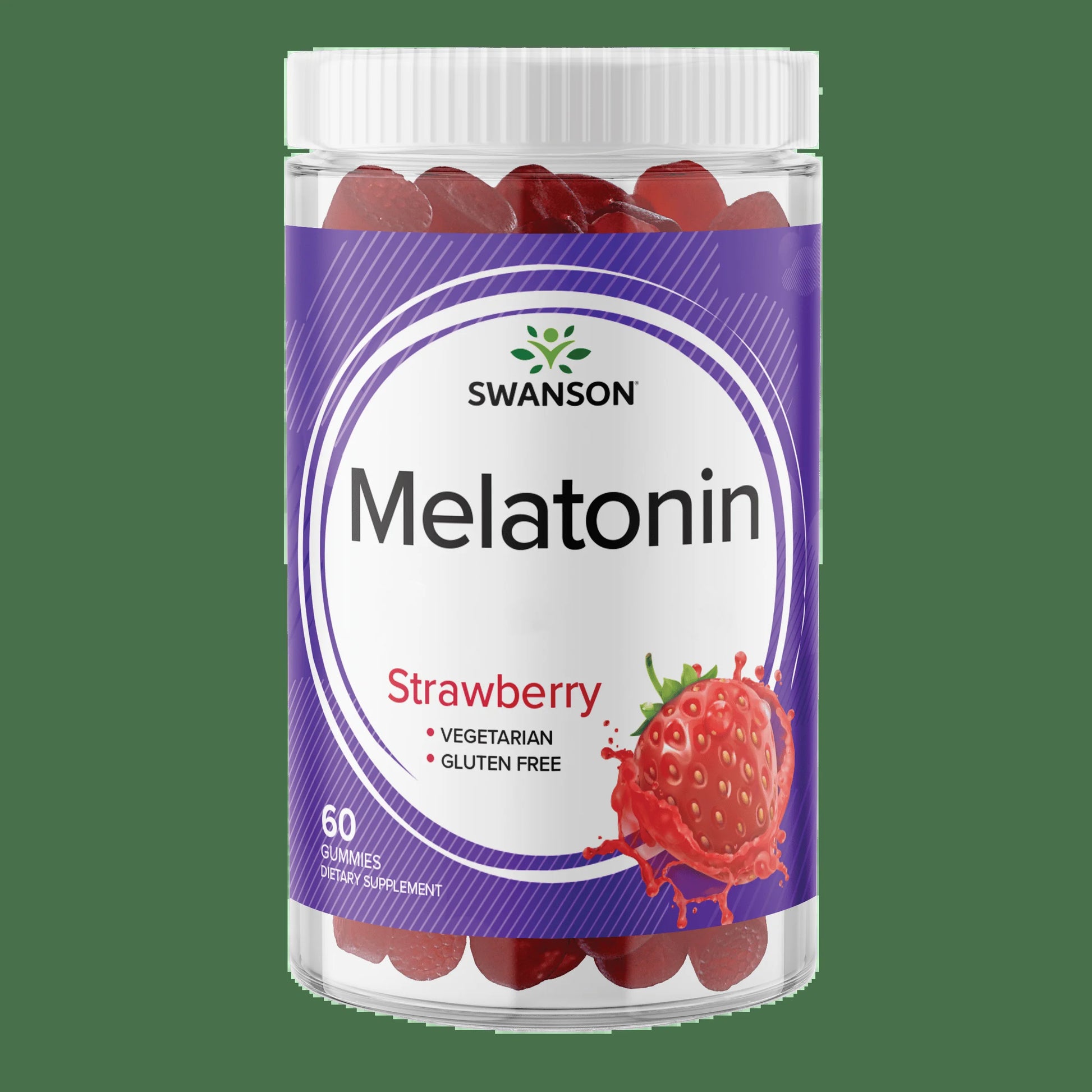 SWANSON - Melatonin Gummies, Strawberry 60 Gummies