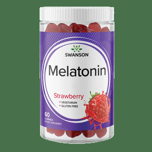 SWANSON - Melatonin Gummies, Strawberry 60 Gummies