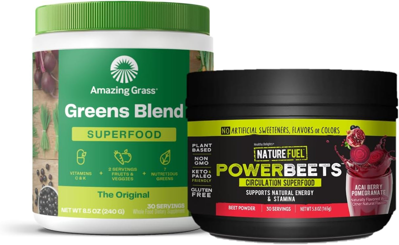 Amazing Grass - Greens Superfood Powder: Greens Powder with Digestive Enzymes & Probiotics, Organic Spirulina, Chlorella, and Beet Root Powder, Chocolate,