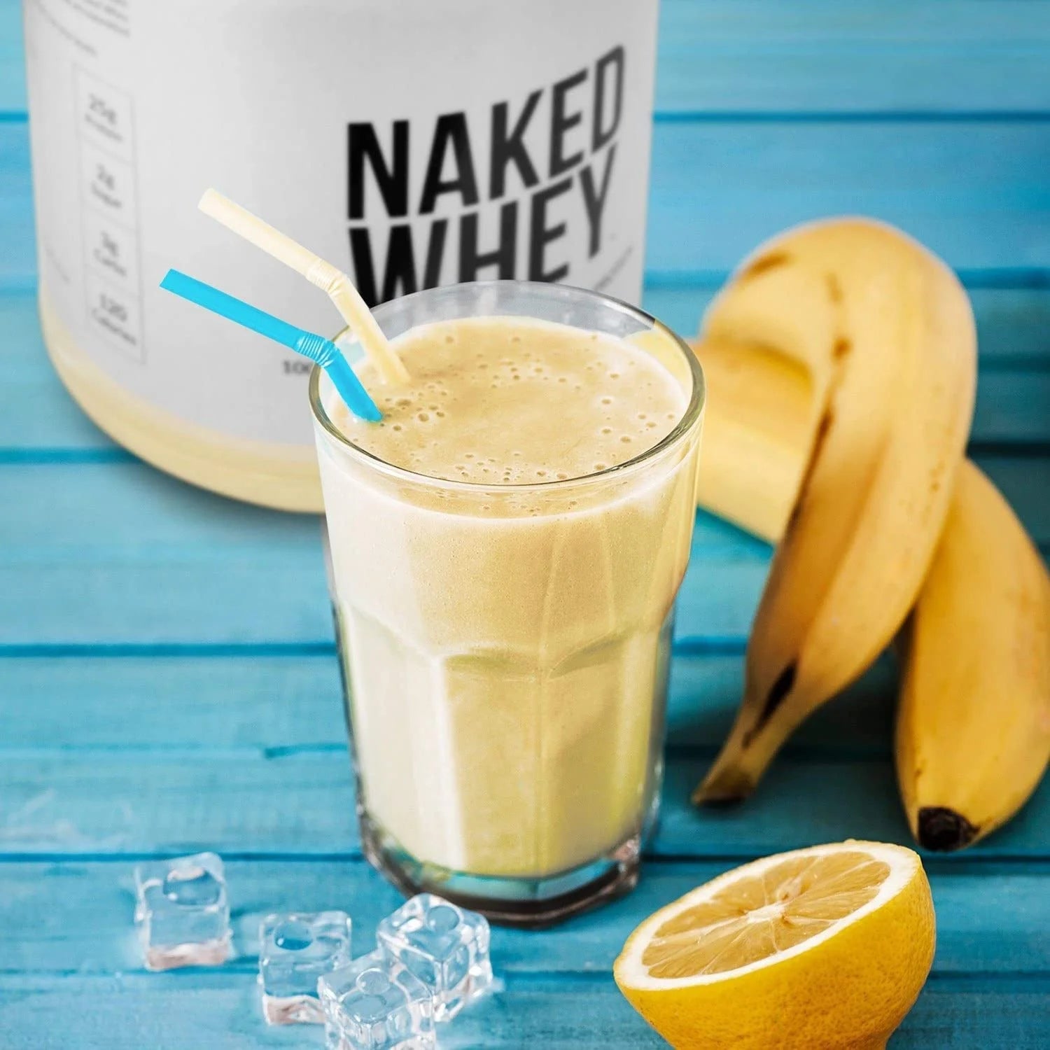 NAKED - Vanilla Whey Protein 1Lb, Only 3 Ingredients, All Natural Grass Fed Whey Protein Powder + Vanilla + Coconut Sugar- Gmo-Free, Soy Free, Gluten Free. Aid Muscle Growth, 12 Servings