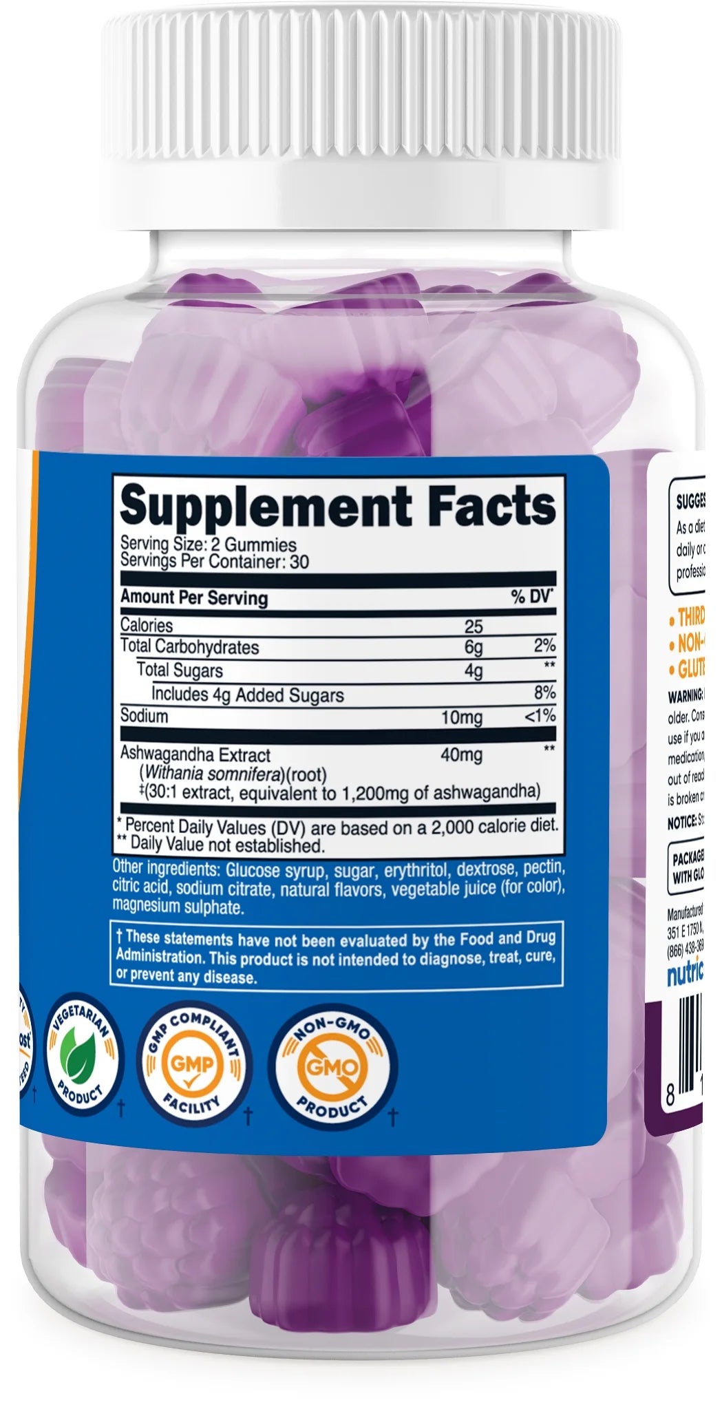 Nutricost - Ashwagandha Gummies, 60 Gummies