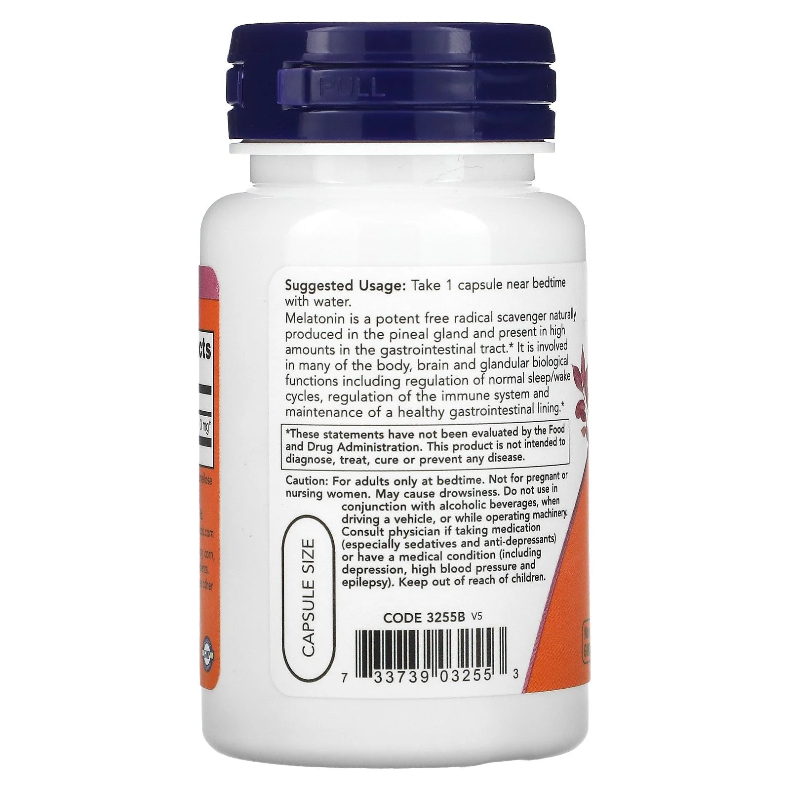 NOW Foods - Melatonin 3Mg - 60 Veg Capsules