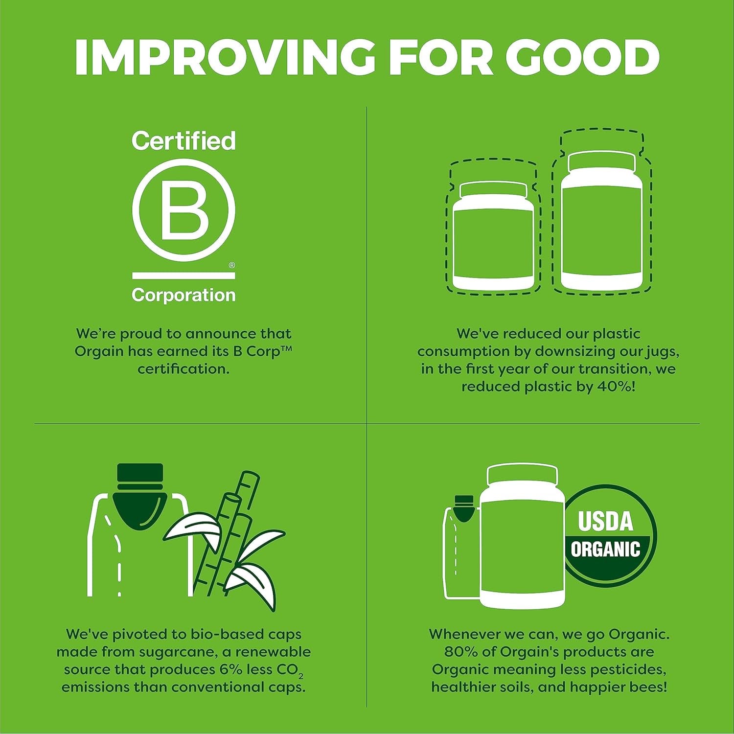 Orgain - Organic Unflavored Vegan Protein Powder, Natural Unsweetened - Non Dairy, Gluten Free, No Sugar Added, Soy Free, Non-Gmo, 1.59 Lb (Packaging May Vary)