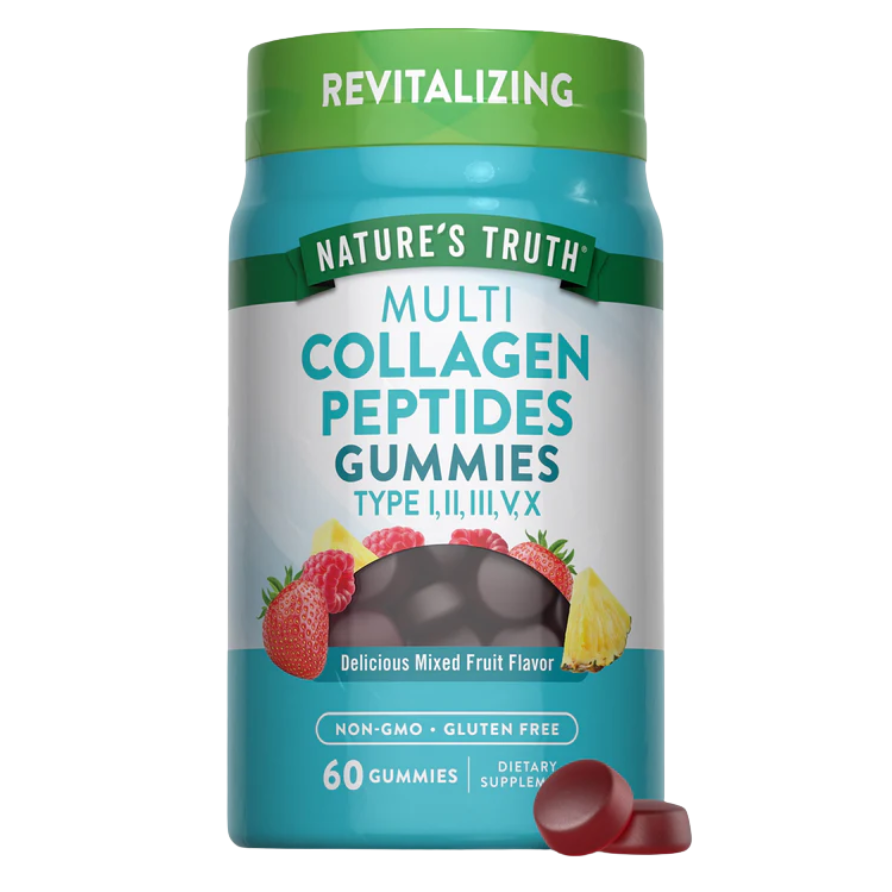 Nature's Truth - Multi Collagen Peptides, Non-GMO, Gluten Free - 60 Gummies