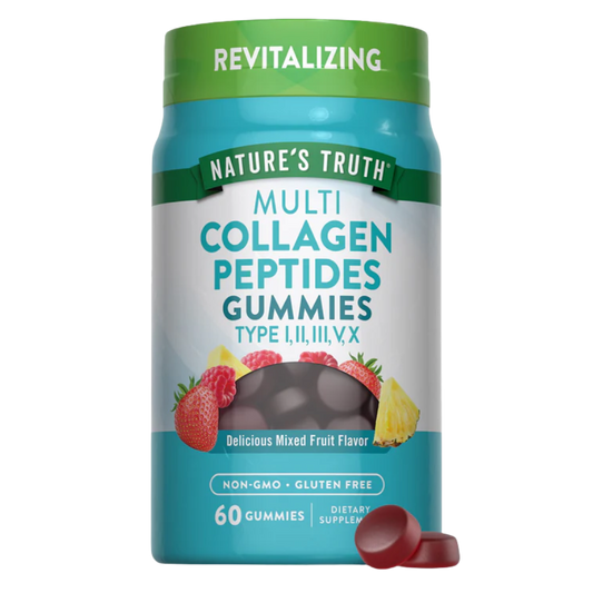 Nature's Truth - Multi Collagen Peptides, Non-GMO, Gluten Free - 60 Gummies