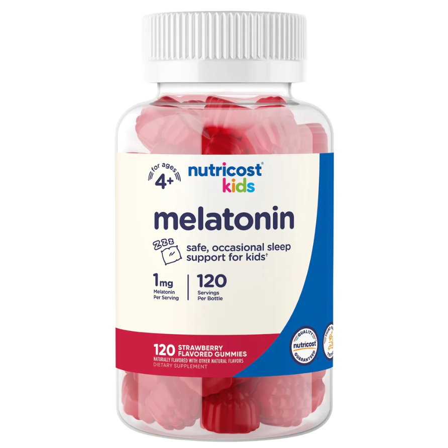 Nutricost Kids - Melatonin Gummies 1Mg, 120 Strawberry Gummies