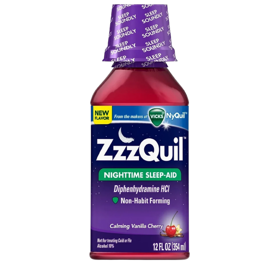 ZZZQuil - Nighttime Sleep-Aid, Calming Vanilla Cherry 12 Oz