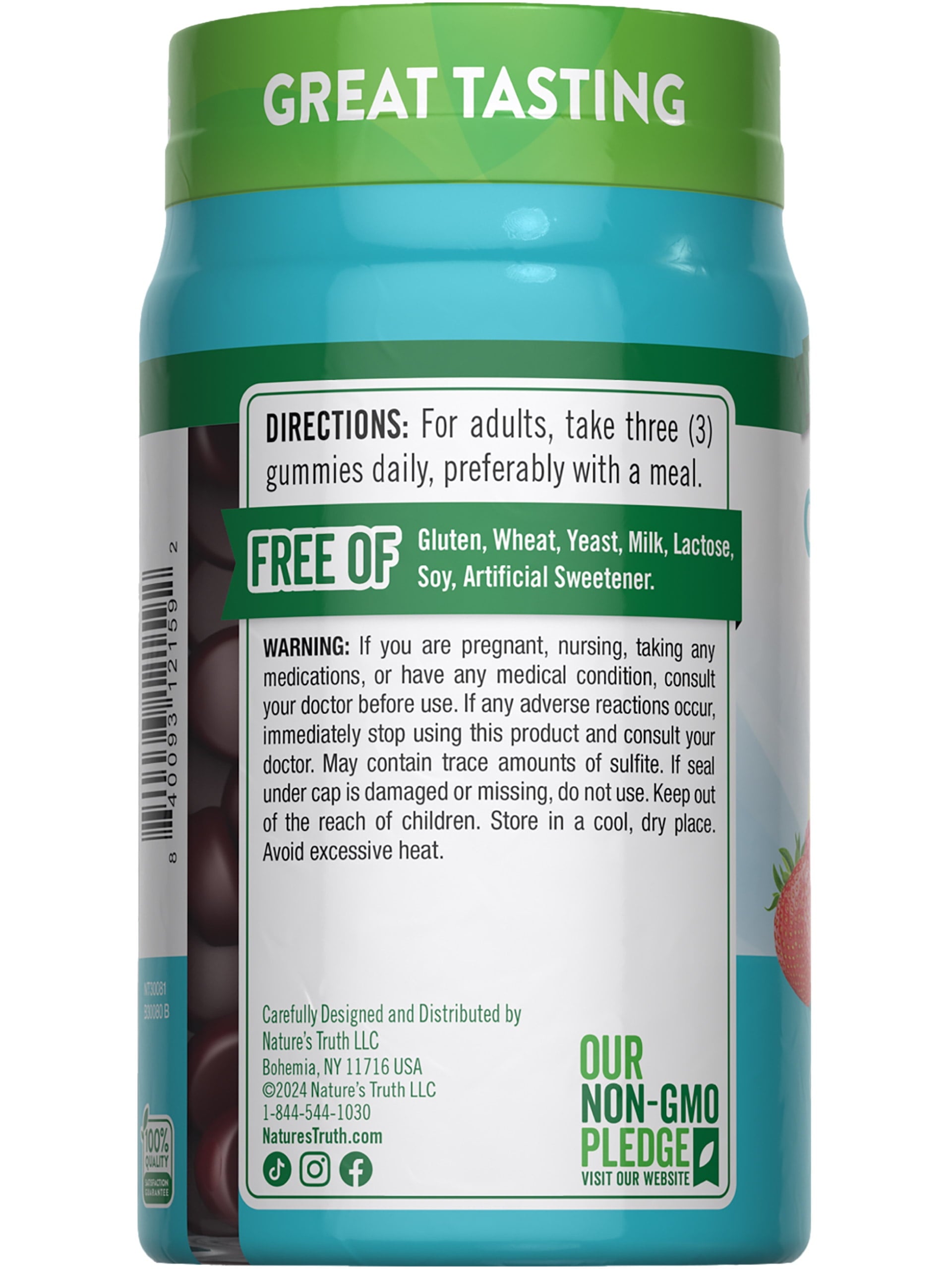 Nature's Truth - Multi Collagen Peptides, Non-GMO, Gluten Free - 60 Gummies