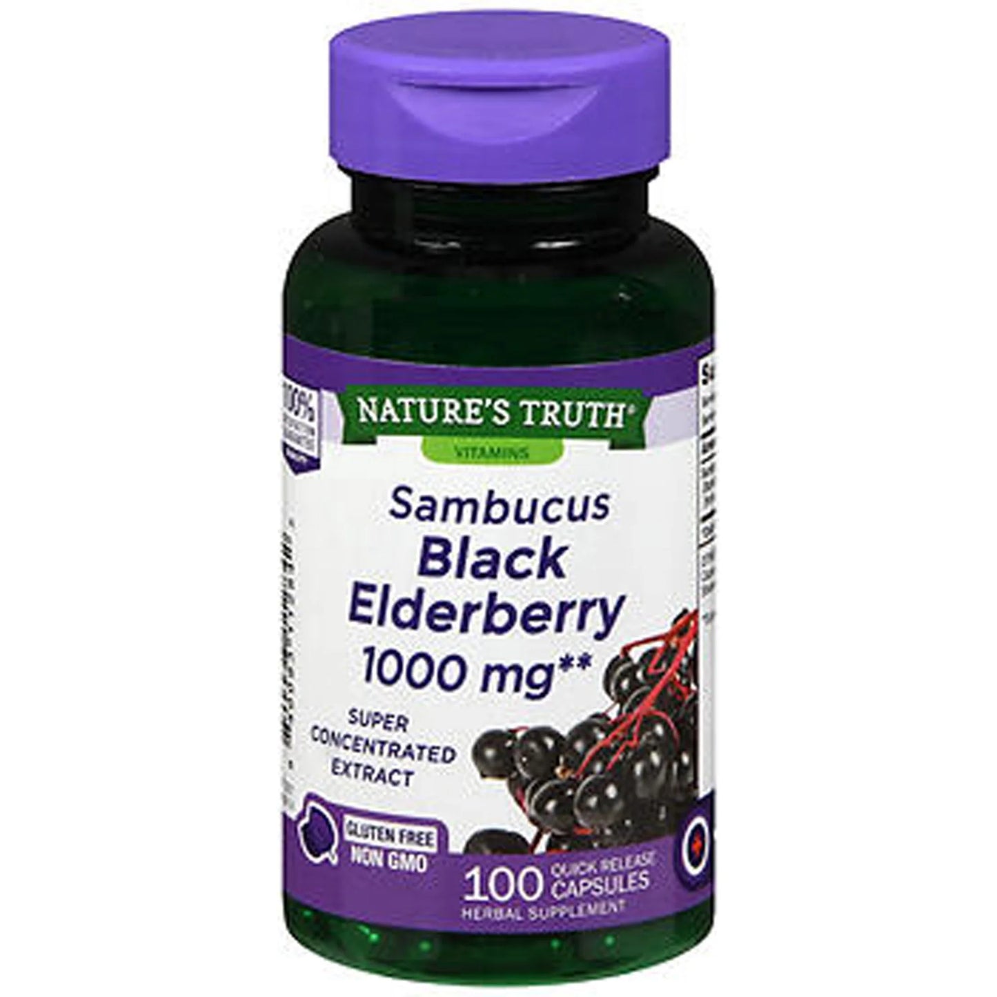 Nature's Truth - Sambucus Black Elderberry Capsules 5,000mg - Non-Gmo and Gluten Free
