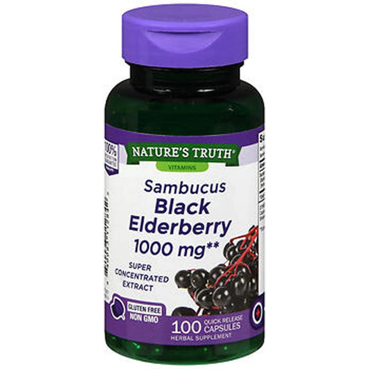 Nature's Truth - Sambucus Black Elderberry Capsules 5,000mg - Non-Gmo and Gluten Free