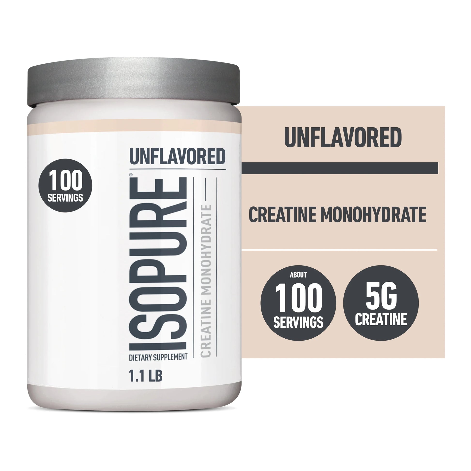 ISOPURE - Creatine Monohydrate, Unflavored, 1.1 Lb