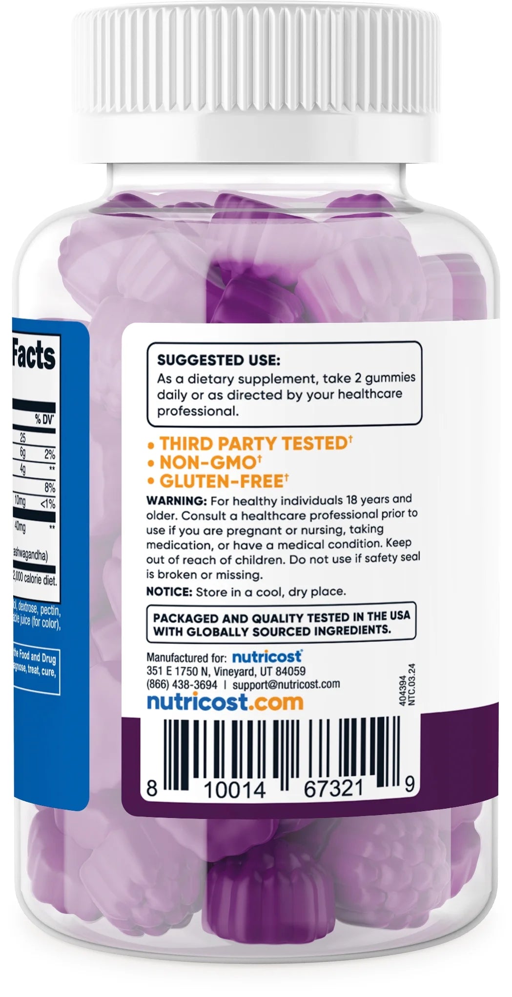 Nutricost - Ashwagandha Gummies, 60 Gummies