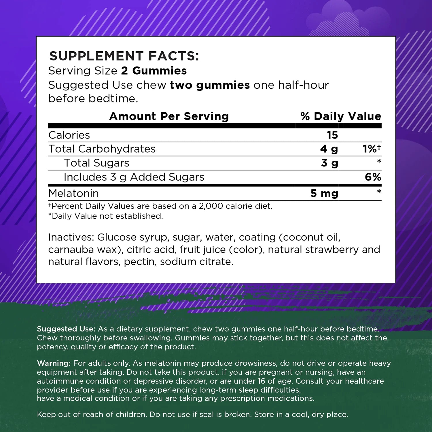 SWANSON - Melatonin Gummies, Strawberry 60 Gummies