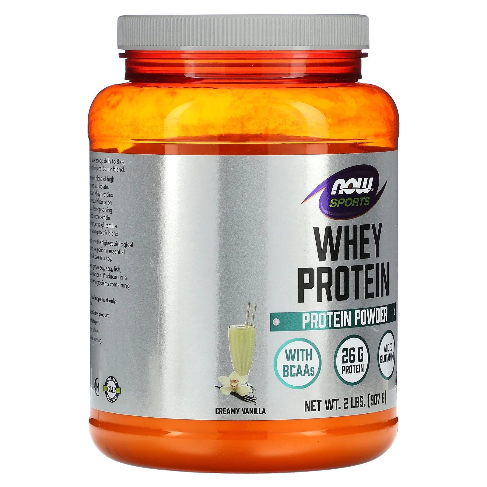 NOW Foods -  Sports Whey Protein Powder Creamy Vanilla - 2 Lbs.