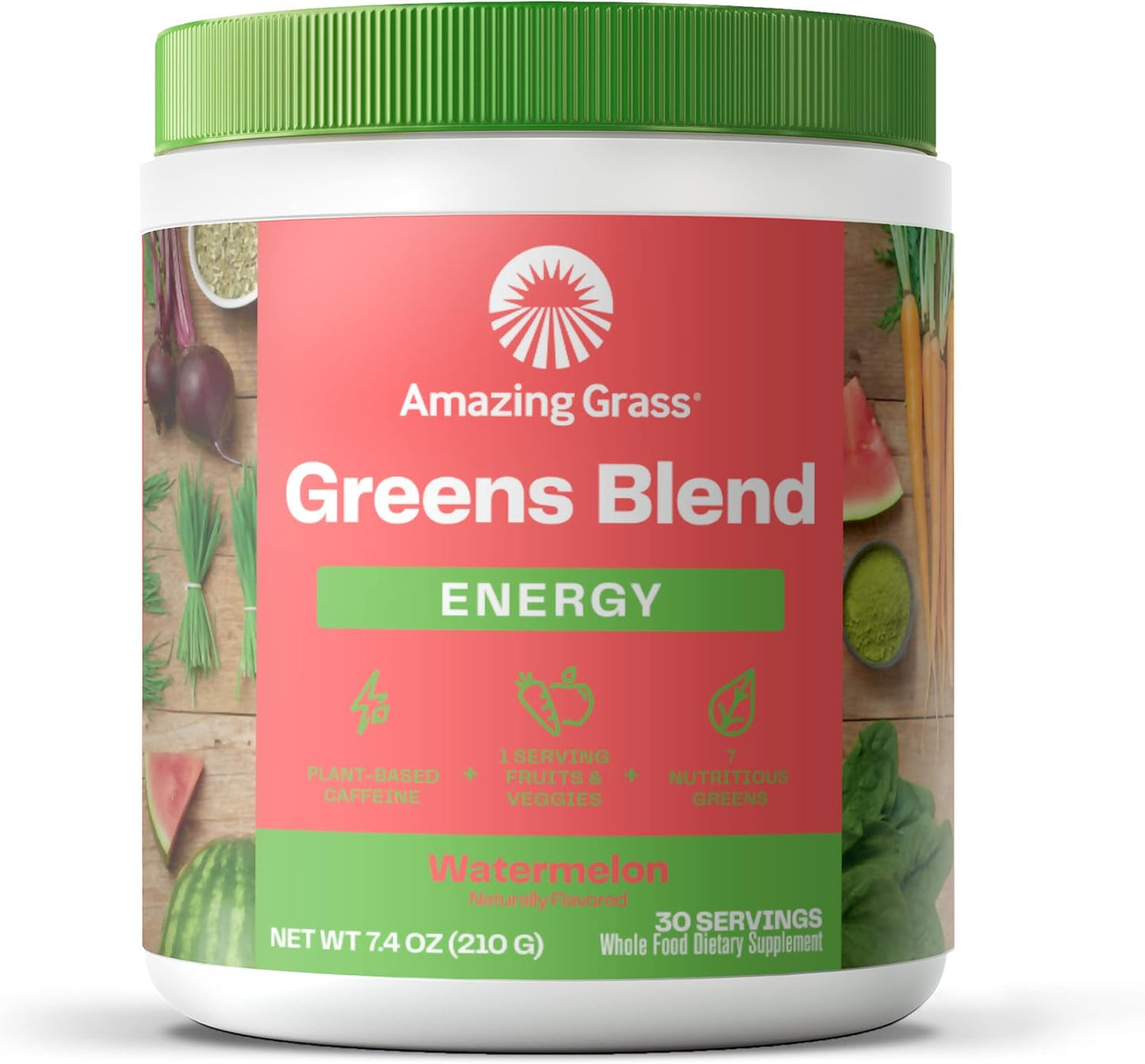Amazing Grass - Greens Superfood Powder: Greens Powder with Digestive Enzymes & Probiotics, Organic Spirulina, Chlorella, and Beet Root Powder, Chocolate,