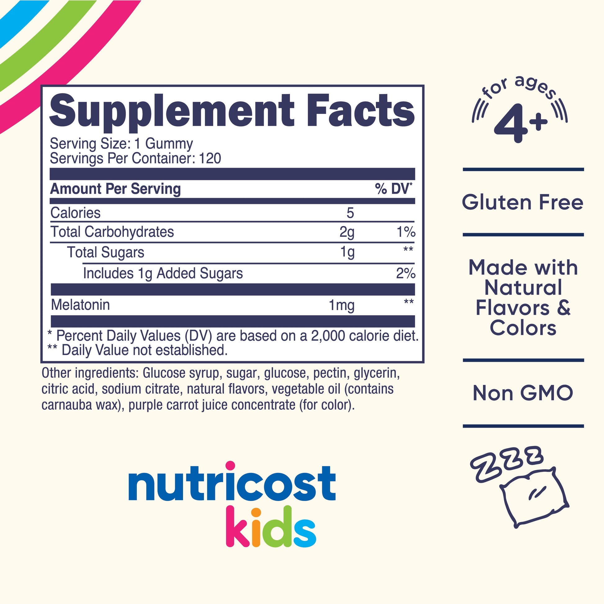 Nutricost Kids - Melatonin Gummies 1Mg, 120 Strawberry Gummies
