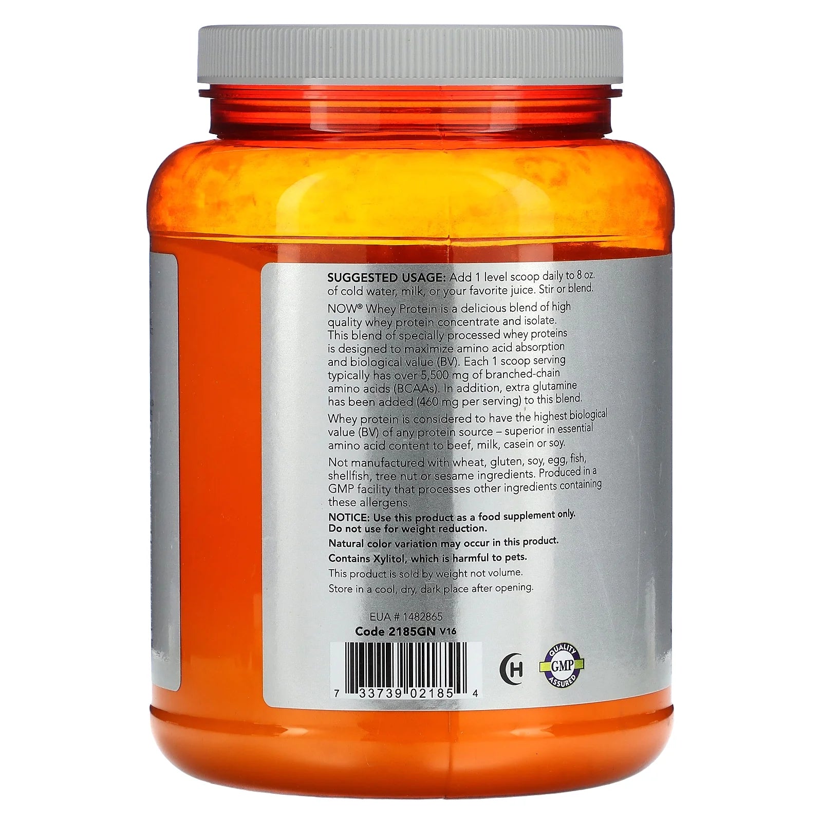 NOW Foods -  Sports Whey Protein Powder Creamy Vanilla - 2 Lbs.