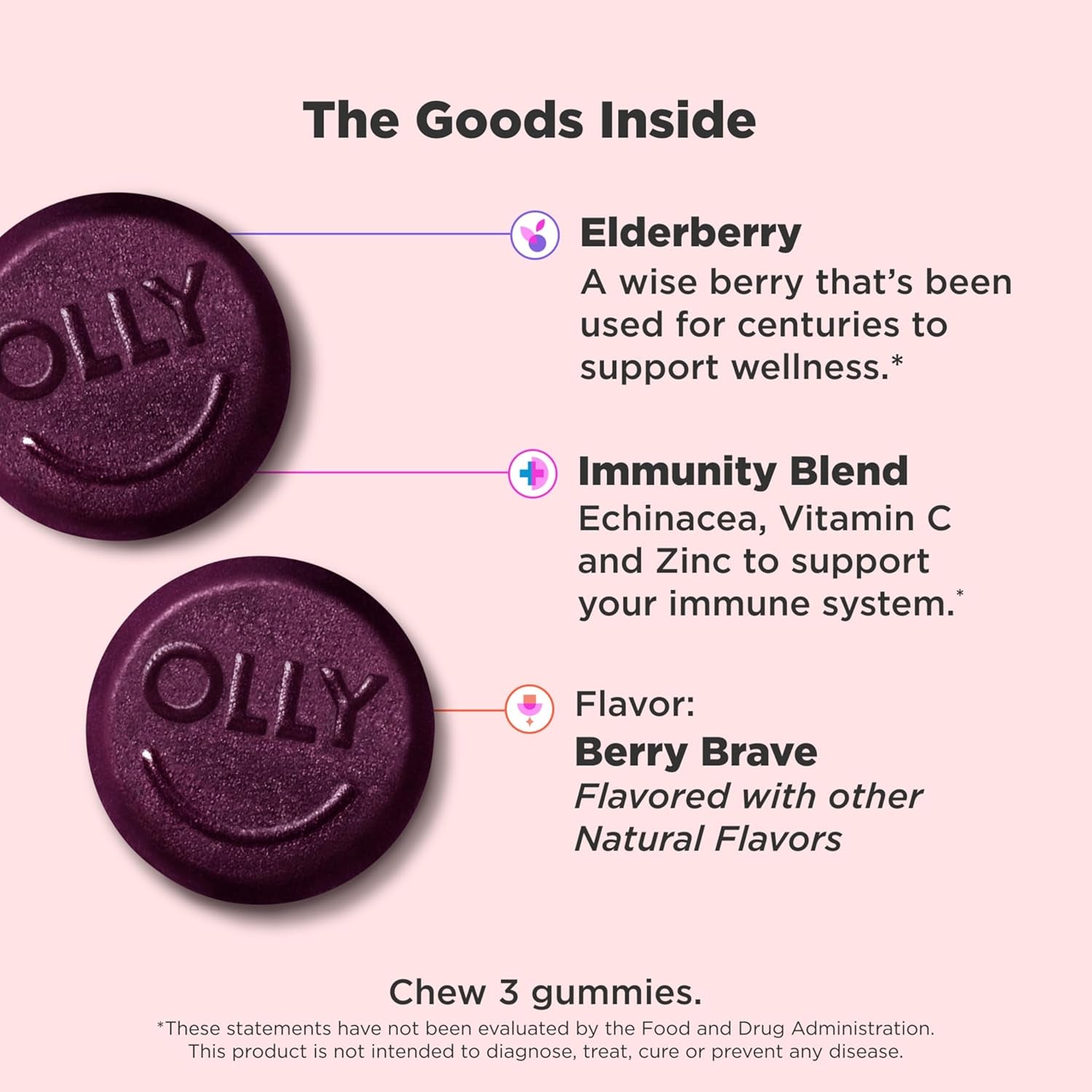 OLLY - Elderberry Gummy, 45 gummies
