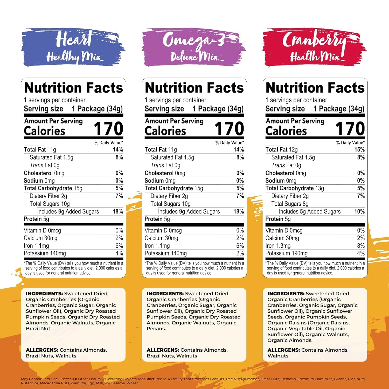 Nature's Garden - Organic Trail Mix Snack, Multi Pack 28.8 Oz - 24 Individual Servings (Pack of 3)