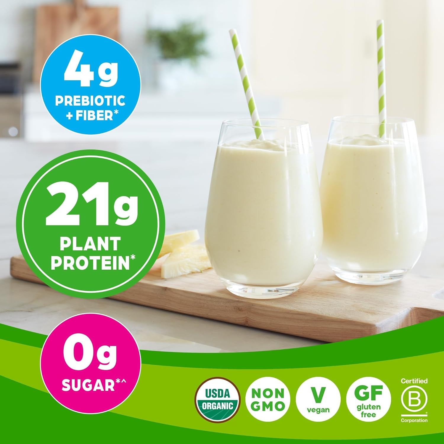 Orgain - Organic Unflavored Vegan Protein Powder, Natural Unsweetened - Non Dairy, Gluten Free, No Sugar Added, Soy Free, Non-Gmo, 1.59 Lb (Packaging May Vary)
