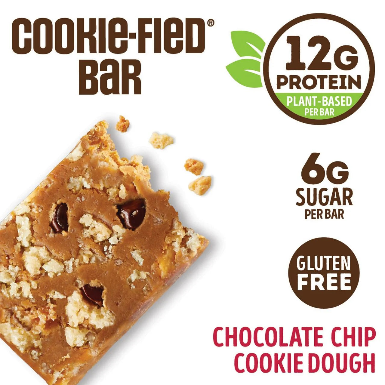 Lenny & Larry's - Cookie-Fied Bar, Plant-Based Protein, Chocolate Chip Cookie Dough, 9 Ct