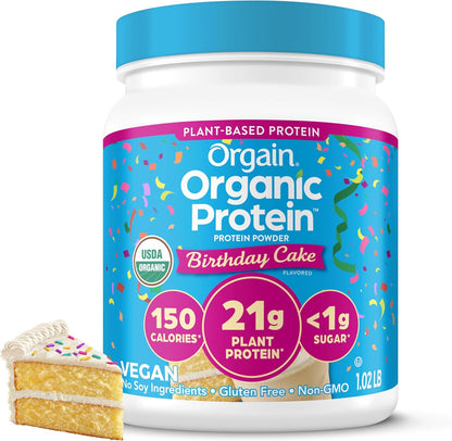 Orgain - Organic Unflavored Vegan Protein Powder, Natural Unsweetened - Non Dairy, Gluten Free, No Sugar Added, Soy Free, Non-Gmo, 1.59 Lb (Packaging May Vary)