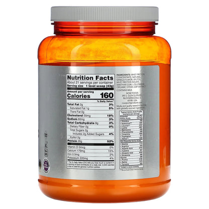 NOW Foods -  Sports Whey Protein Powder Creamy Vanilla - 2 Lbs.