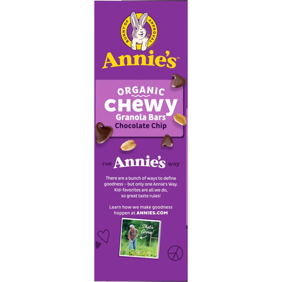 Annie's - (2 Pack)  Organic Chewy Granola Bars, Chocolate Chip, 12 Ct