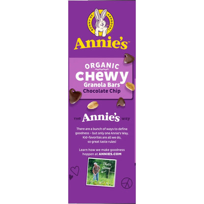 Annie's - (2 Pack)  Organic Chewy Granola Bars, Chocolate Chip, 12 Ct