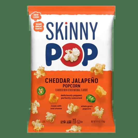 Skinny Pop - Gluten Free Cheddar Jalapeno, 4.4 Oz Sharing Size Bag