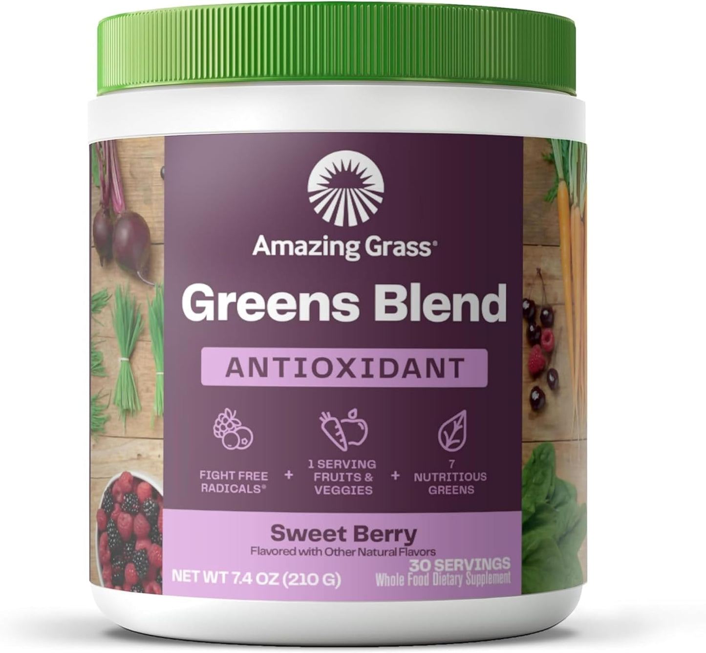 Amazing Grass - Greens Superfood Powder: Greens Powder with Digestive Enzymes & Probiotics, Organic Spirulina, Chlorella, and Beet Root Powder, Chocolate,