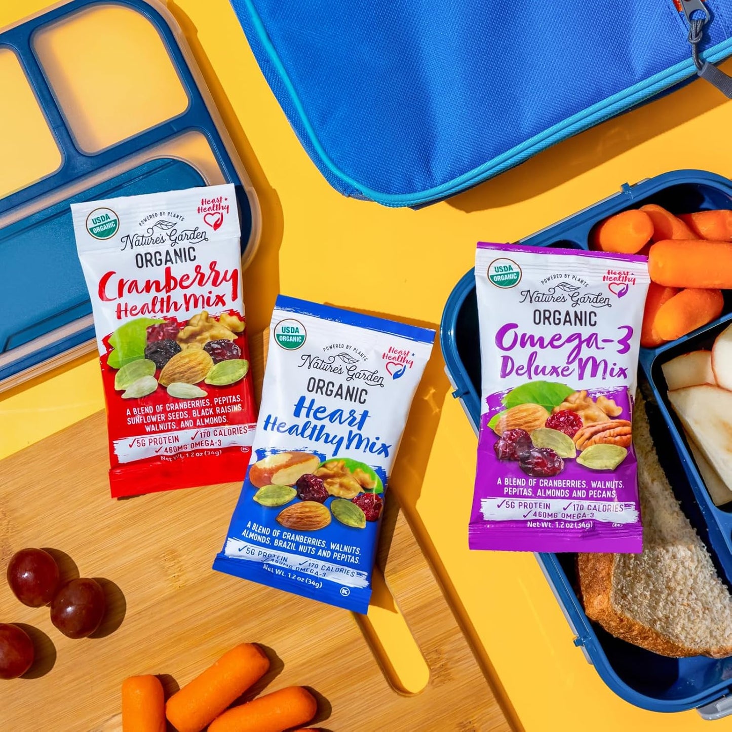 Nature's Garden - Organic Trail Mix Snack, Multi Pack 28.8 Oz - 24 Individual Servings (Pack of 3)