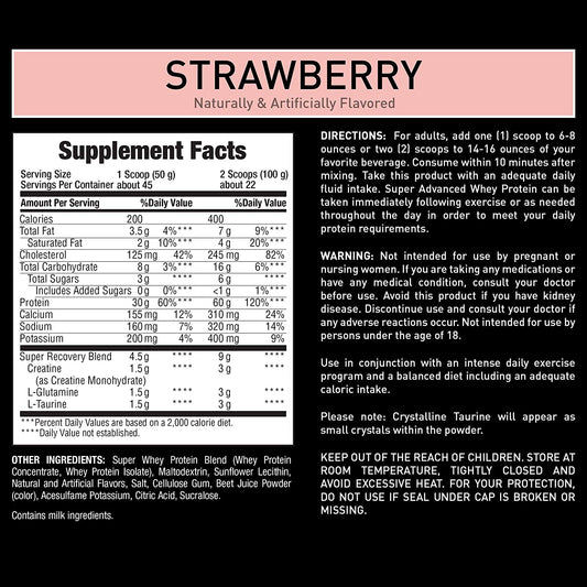 Body Fortress - Whey Protein Powder 5 Lb, Strawberry Flavor