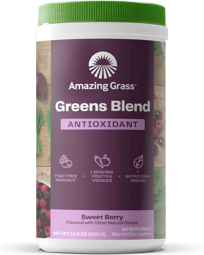 Amazing Grass - Greens Superfood Powder: Greens Powder with Digestive Enzymes & Probiotics, Organic Spirulina, Chlorella, and Beet Root Powder, Chocolate,