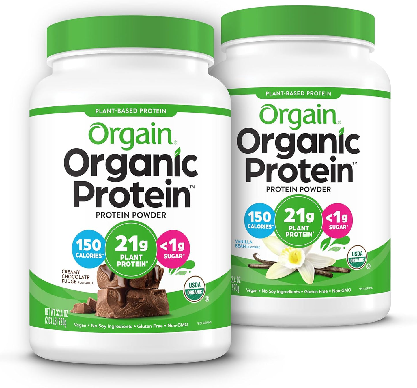 Orgain - Organic Unflavored Vegan Protein Powder, Natural Unsweetened - Non Dairy, Gluten Free, No Sugar Added, Soy Free, Non-Gmo, 1.59 Lb (Packaging May Vary)