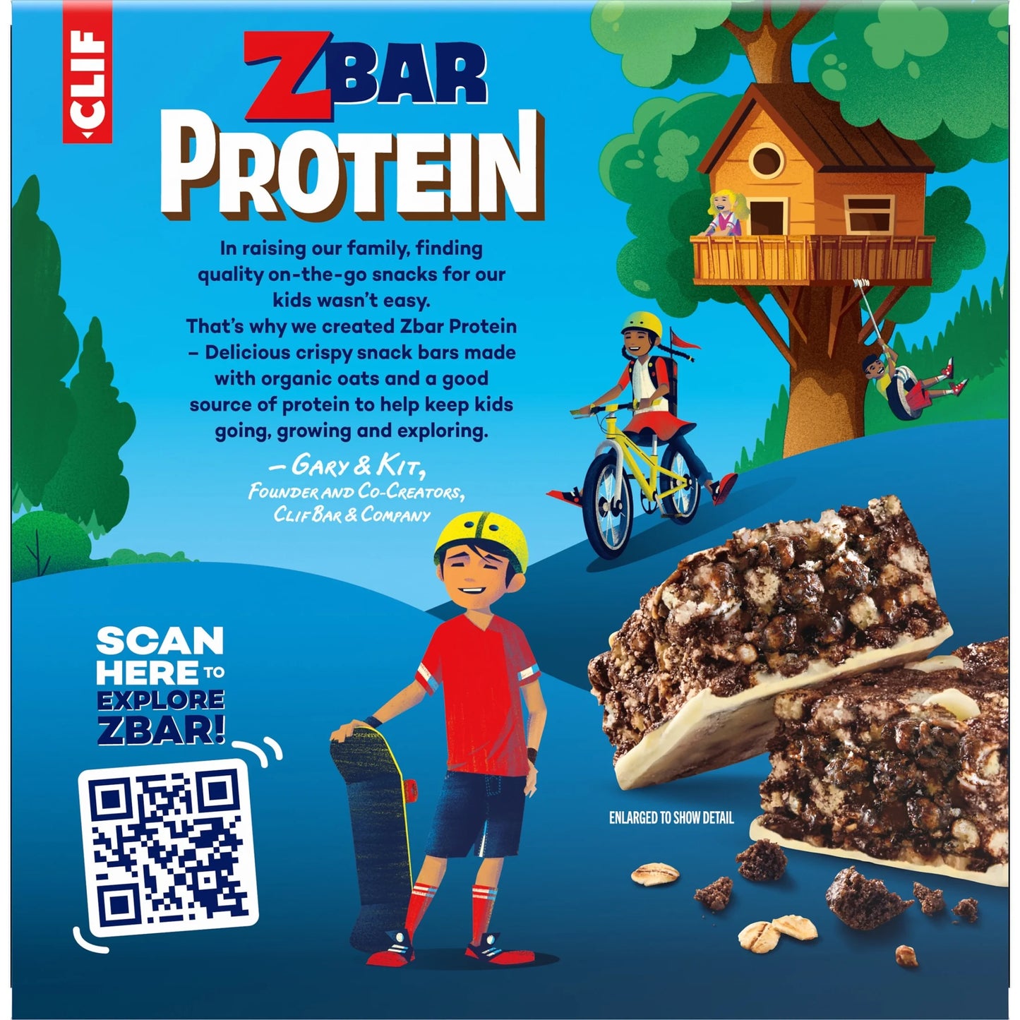 Clif - Protein Cookies 'N Creme Flavor Crispy Snack Bars, Gluten Free Protein Bars, 5Ct