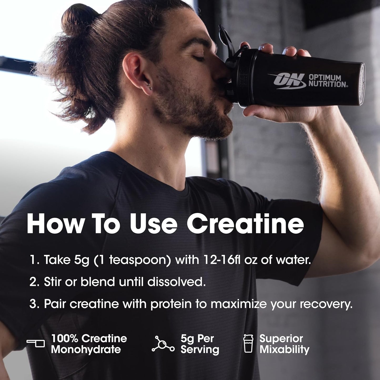 Optimum Nutrition - Micronized Creatine Powder, Unflavored, 1.32 Lb (600 G)