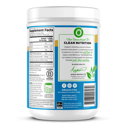 Orgain - Collagen Peptides + Probiotics, Unflavored, 1.6 Lbs