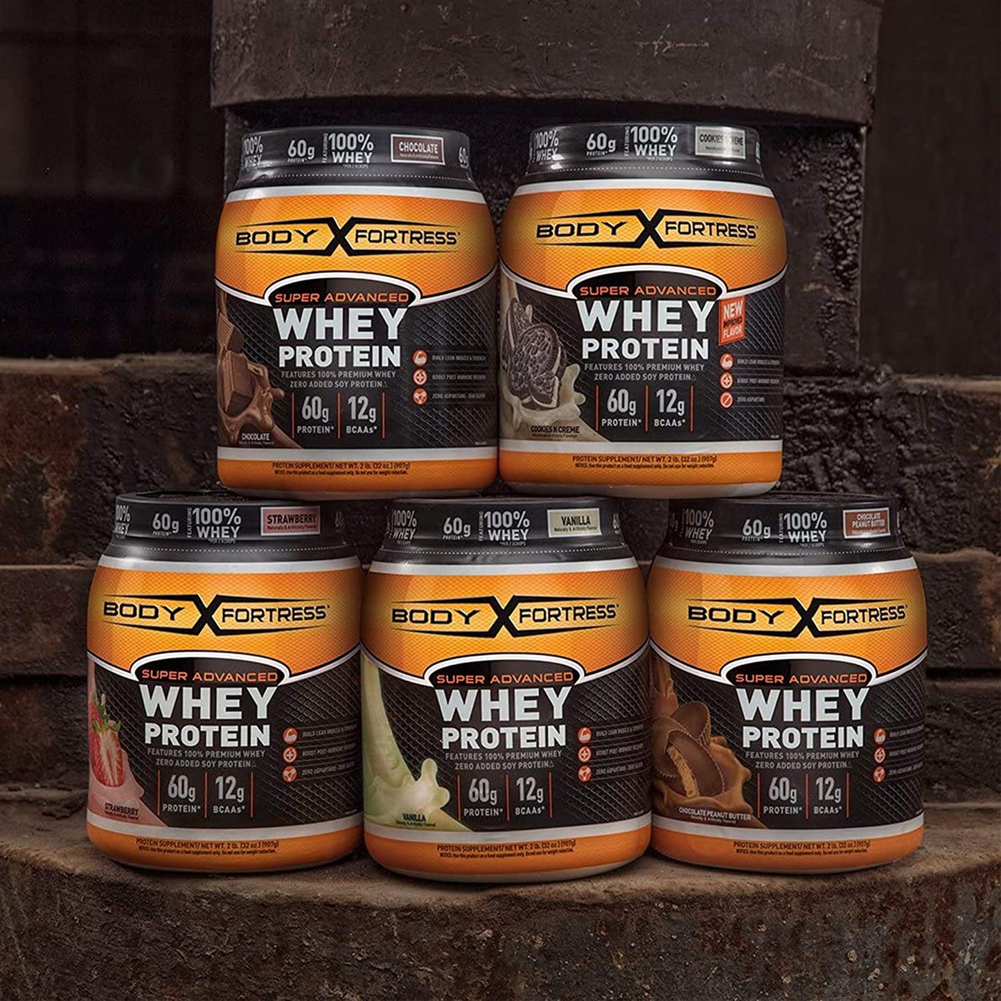 Body Fortress - Whey Protein Powder 5 Lb, Strawberry Flavor
