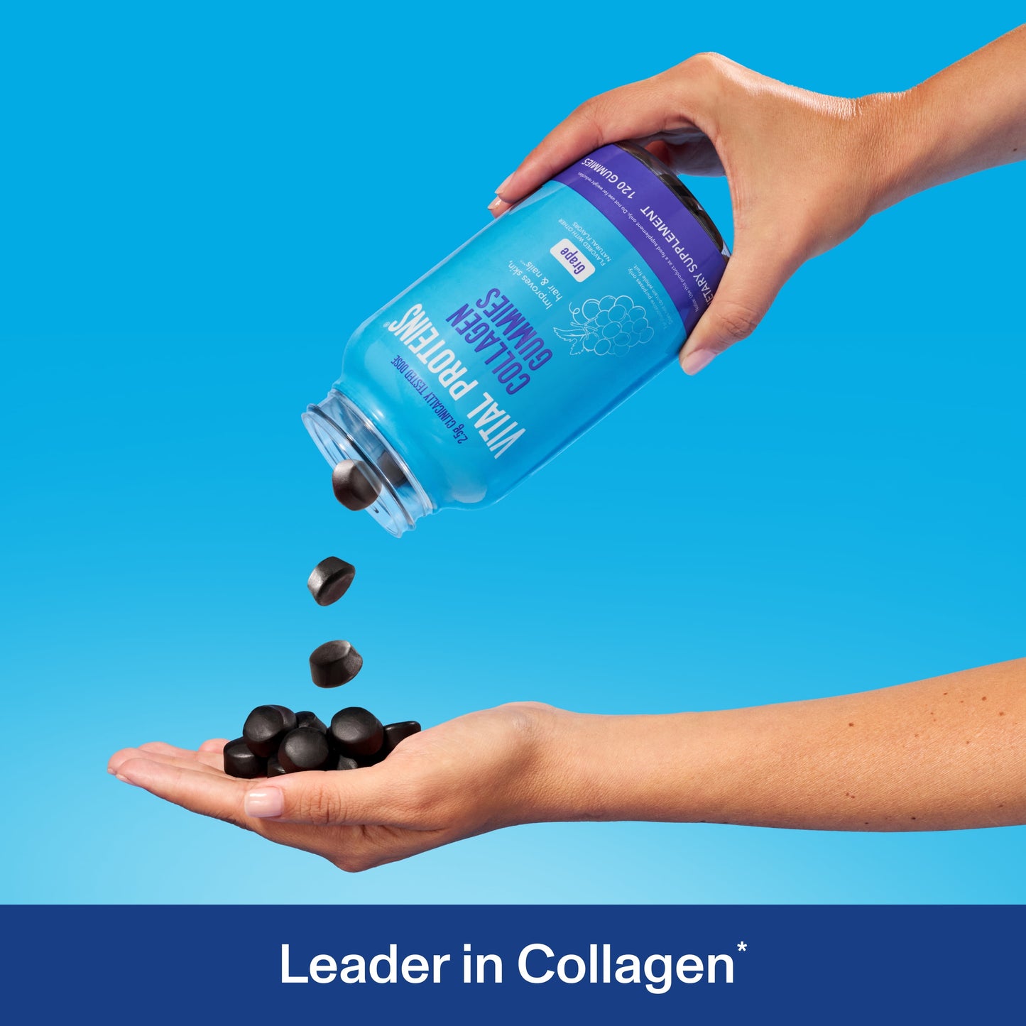 Vital Protein - Collagen Peptides Gummies for Hair, Skin, and Nails - 120 Gummies