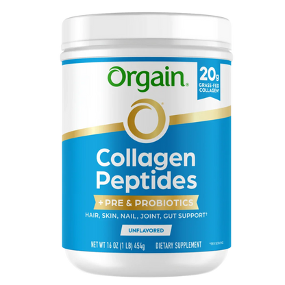 Orgain - Collagen Peptides + Probiotics, Unflavored, 1.6 Lbs