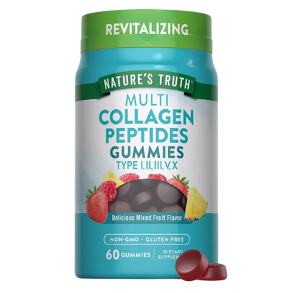 Nature's Truth - Multi Collagen Peptides, Non-GMO, Gluten Free - 60 Gummies