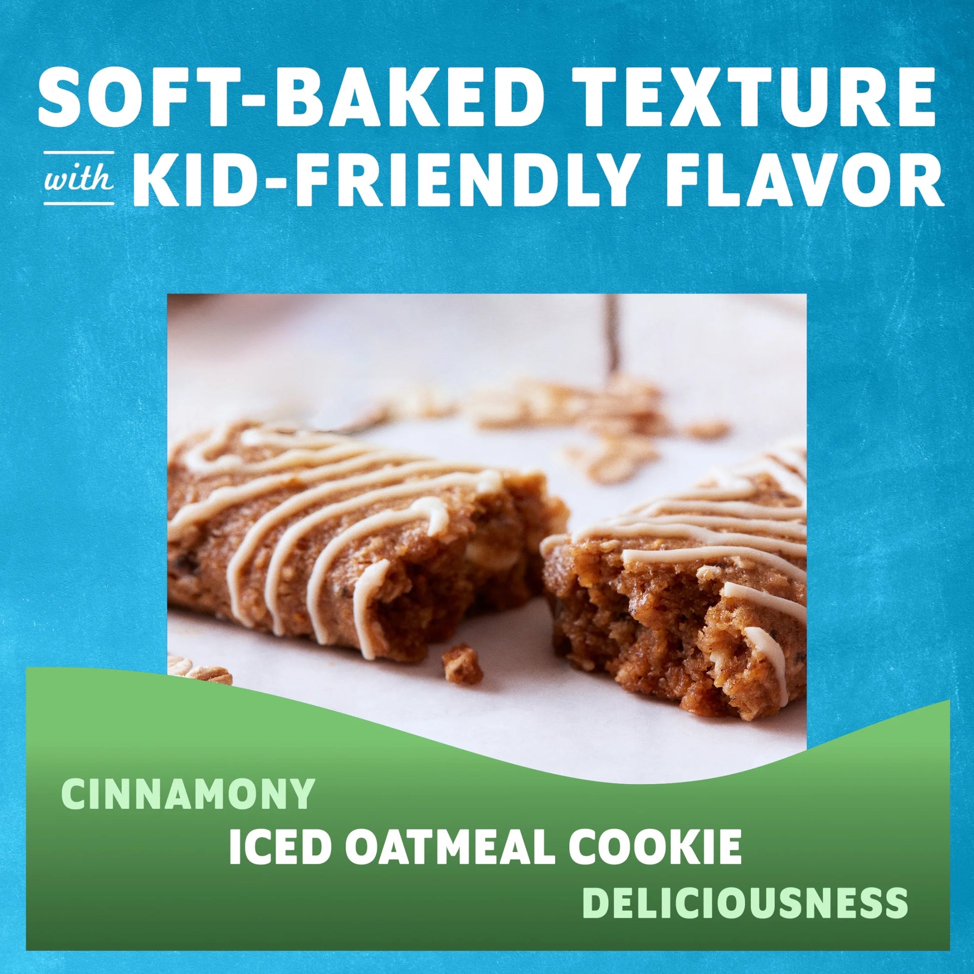 Clif - Iced Oatmeal Cookie Flavor Soft Baked Snack Bars, Organic Granola Bars, 6Ct