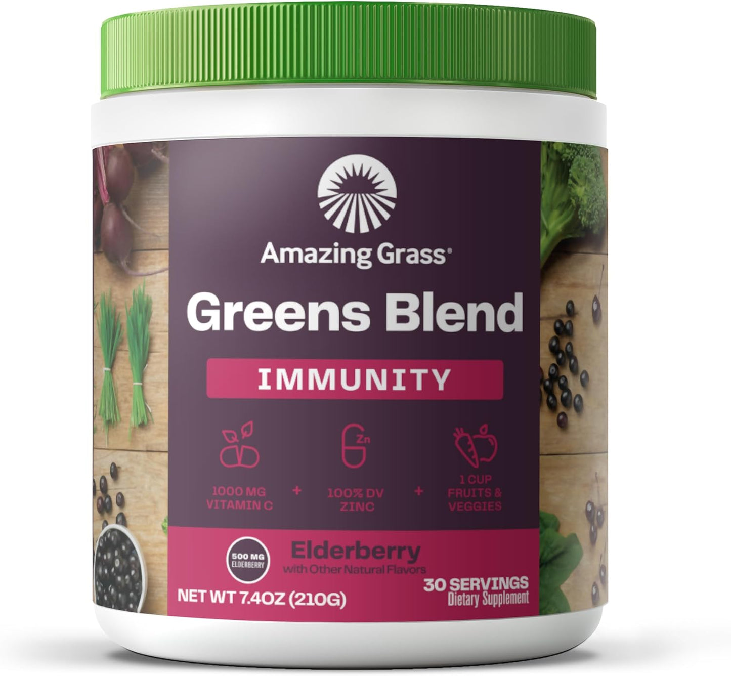 Amazing Grass - Greens Superfood Powder: Greens Powder with Digestive Enzymes & Probiotics, Organic Spirulina, Chlorella, and Beet Root Powder, Chocolate,