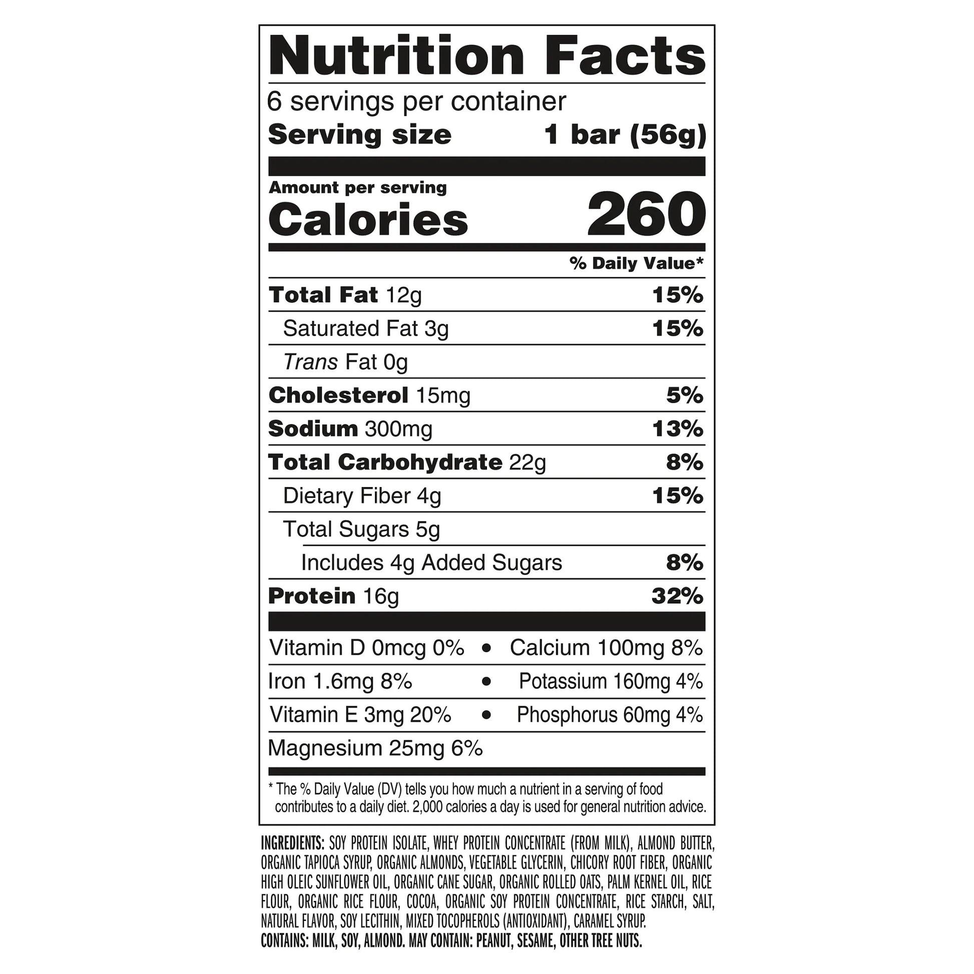 CLIF  Protein Bars Crispy Almond Salted Caramel, Reduced Sugar, Gluten Free, 6Ct